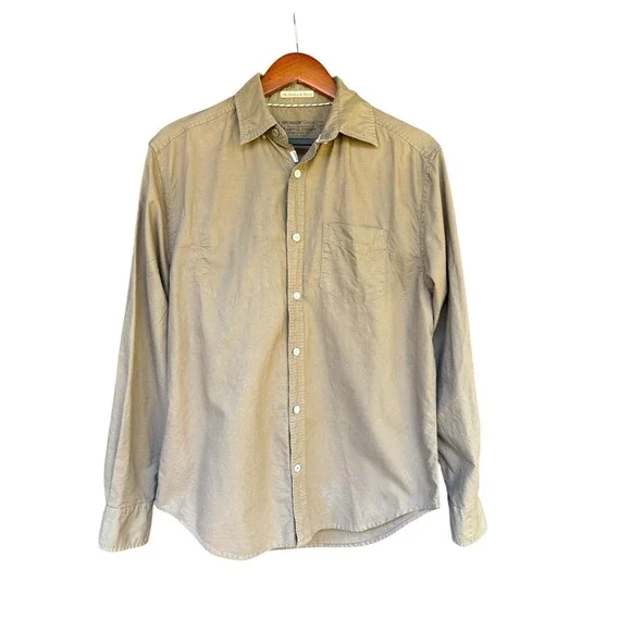 Artful Dodger Olive Green The Bronson Oxford Long Sleeve Button Down - M - Picture 2 of 8